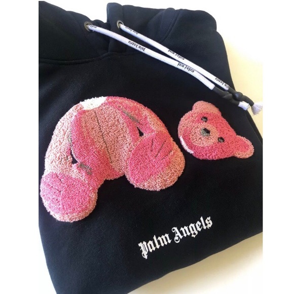 palm angels kill the bear hoodie pink